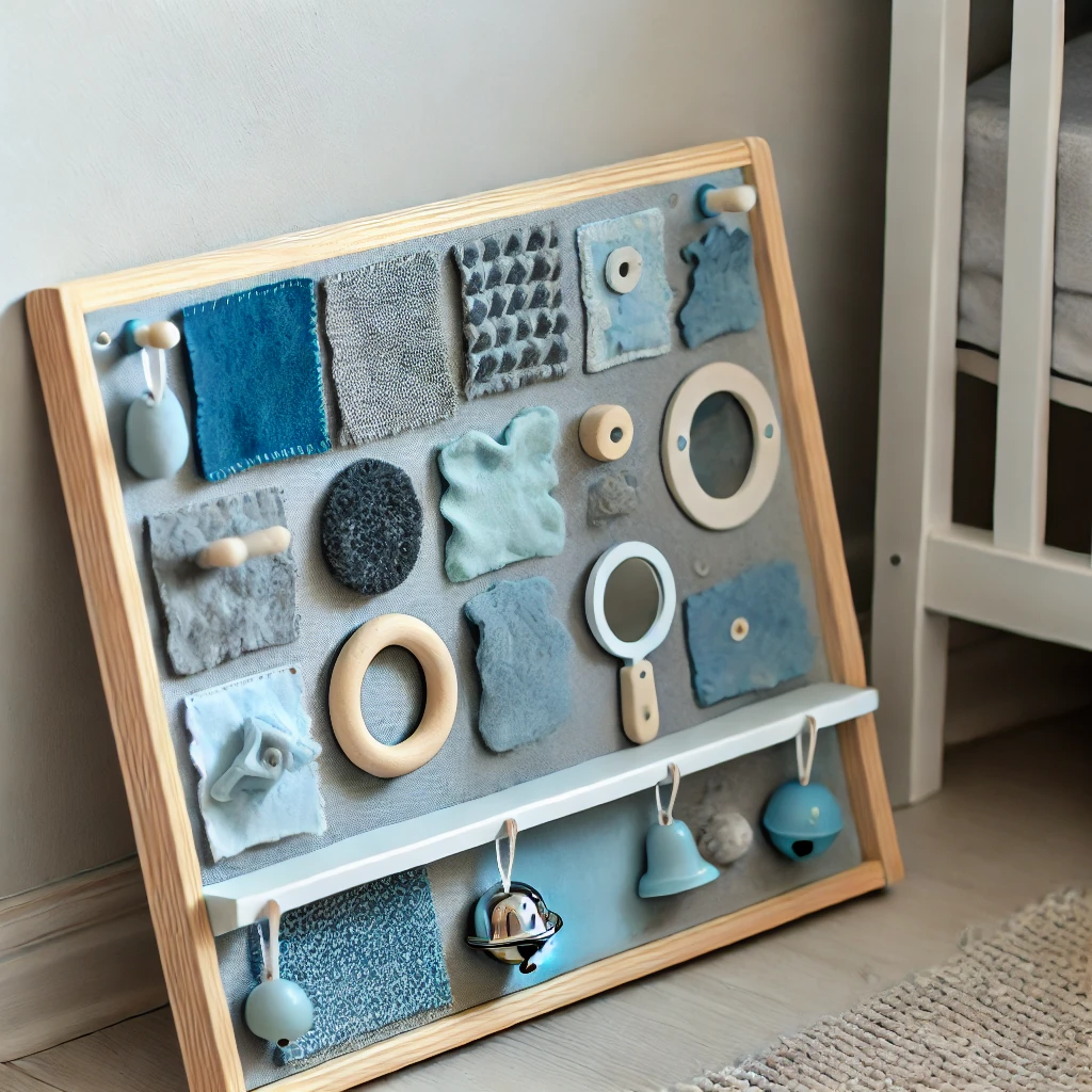 tableau sensoriel bébé diy